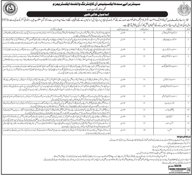 Center for Sindh excellence on countering violent extremism Department of Admission Jobs 2026