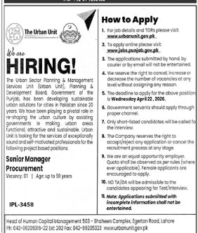 The urban unit Jobs 2026