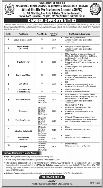 Allied health professional council Jobs 2026