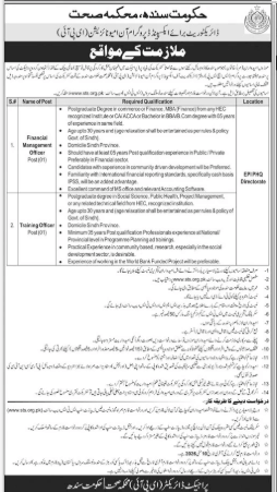 Directorate of expanded program on Immunization (EPI) Department of Admission Jobs 2026