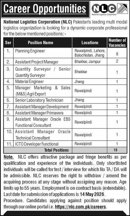 National logistics corporation Jobs 2026
