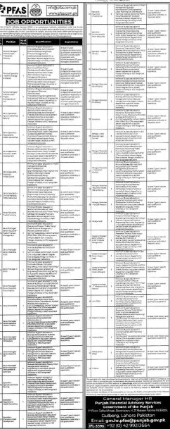 Punjab financial advisory services Jobs 2026
