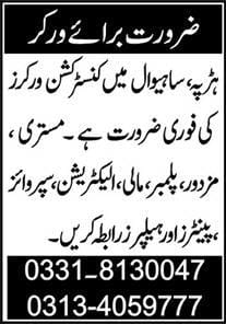 Harappa , Sahiwal Private organization Jobs 2026