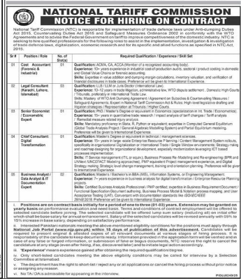 National Tariff commission  Jobs 2026