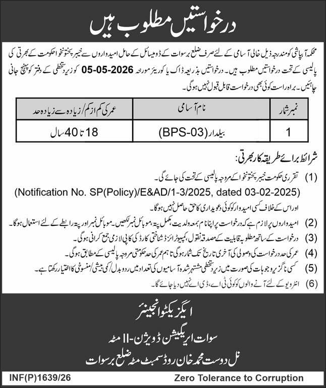 Department of irrigation Jobs 2026