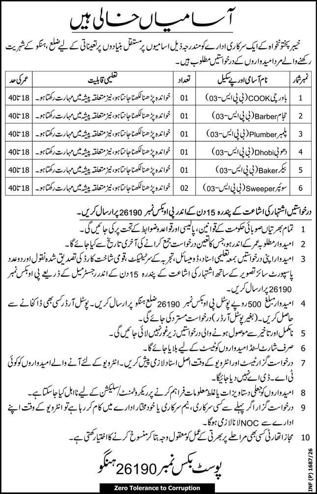 A government organization KPK Jobs 2025