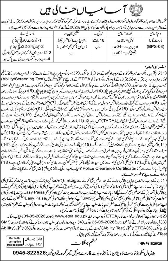 Department of forest KPK Jobs 2026