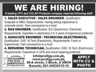 A  leading UPS and Solar products company Jobs 2026