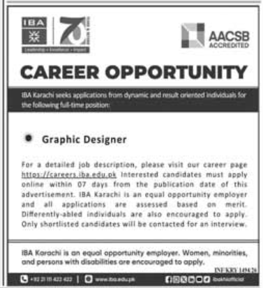 IBA karachi  Jobs 2025 