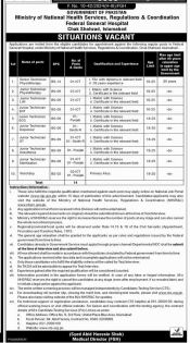 Ministry of national health services regulations and coordination federal general hospital Jobs 2026