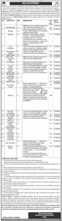 Medical Superintendant Sandeman provincial hospital Quetta Jobs 2026