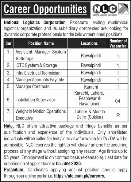 National logistics corporation Jobs 2026