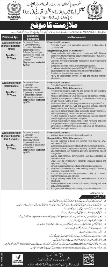 National Database and Registration Authority Jobs 2026