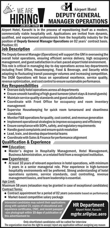 Airport hotel HR Department Jobs 2026