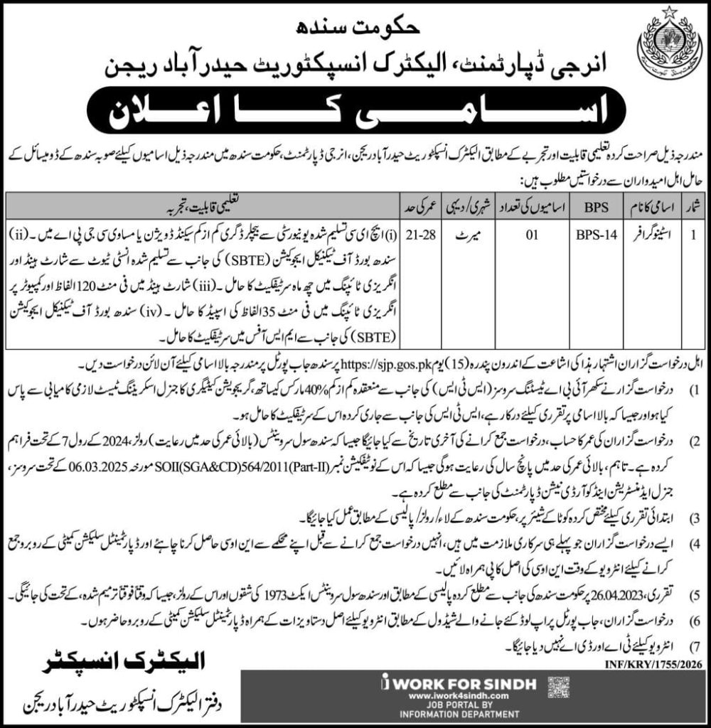 Energy department , Electric inspectorate , Hyderabad region Jobs 2026