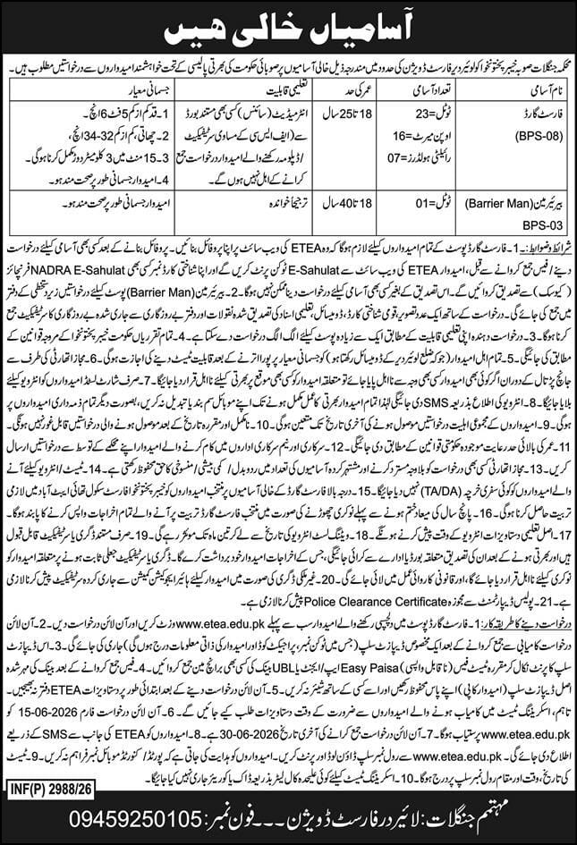 Department of Forest KPK Koloyer Dir Jobs 2026