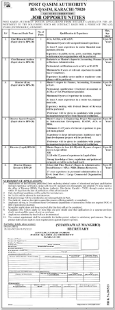 Port Qasim Authority Bin Qasim , Karachi Jobs 2026