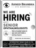 Ahmed bhambha eye hospital Jobs 2026