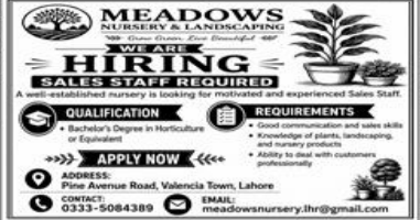 Meadows Nursery and Landscaping Jobs 2026