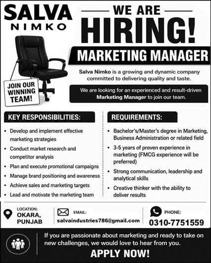 SALVA Nimko Company Jobs 2026