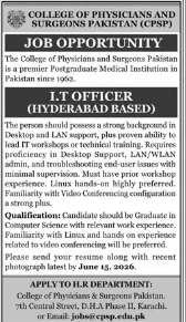 College of Physicians and Surgeons Pakistan Jobs 2026