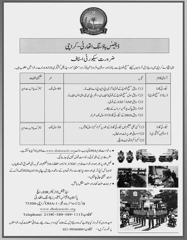 Defense Housing Authority – Karachi Jobs 2026