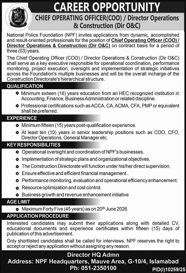National Police Foundation Jobs 2026