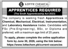 Lotte Chemical Pakistan LTD Jobs 2026