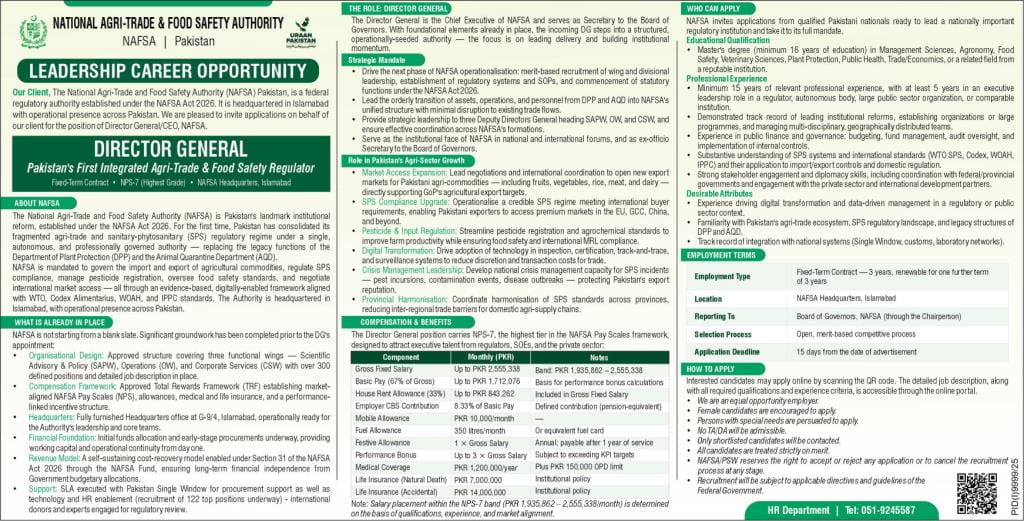 National Agri – Trade and Food Safety Authority Jobs 2026