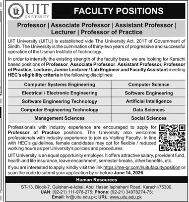 UIT University Jobs 2026