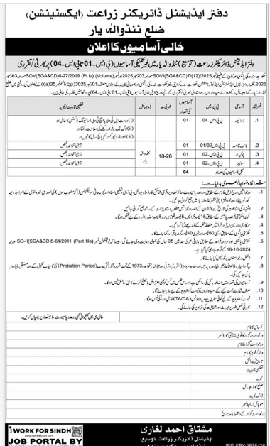 Office of Additional Director Agriculture Jobs 2026