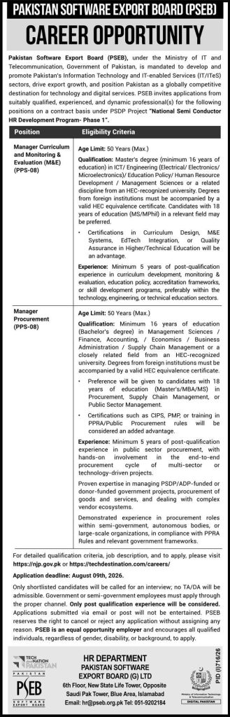 Pakistan Software Expert Board Jobs 2026