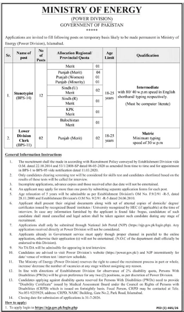 Ministry of Energy  Jobs 2026