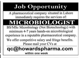 Lahore Pharmaceutical Company  Jobs 2026