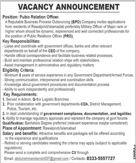 A Reputable Business Process Outsourcing Company Jobs 2026