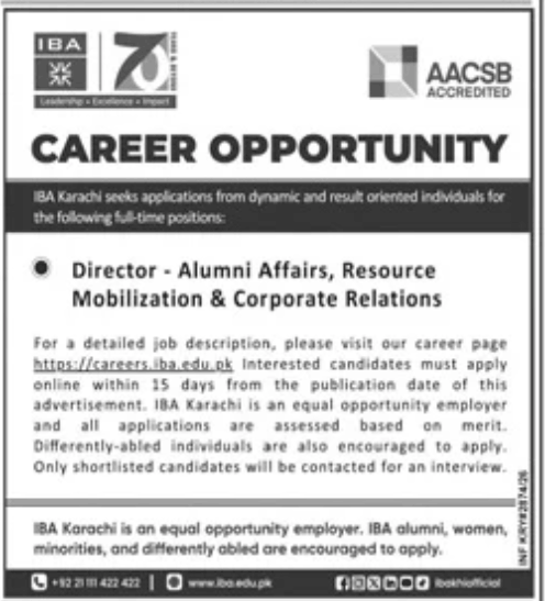 IBA Karachi Jobs 2026