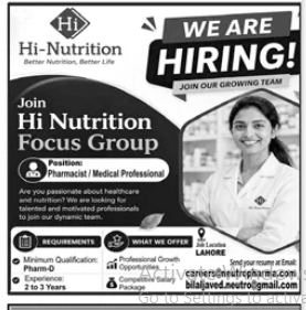 HI Nutrition Focus Group Jobs 2026
