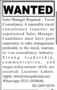 Travel Consultancy Jobs 2026