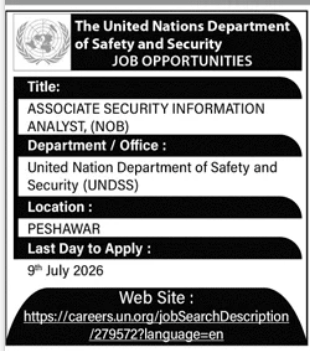 The United Nations Department of Safety and Security Jobs 2026