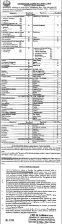 University of Agriculture , Faisalabad Jobs 2026