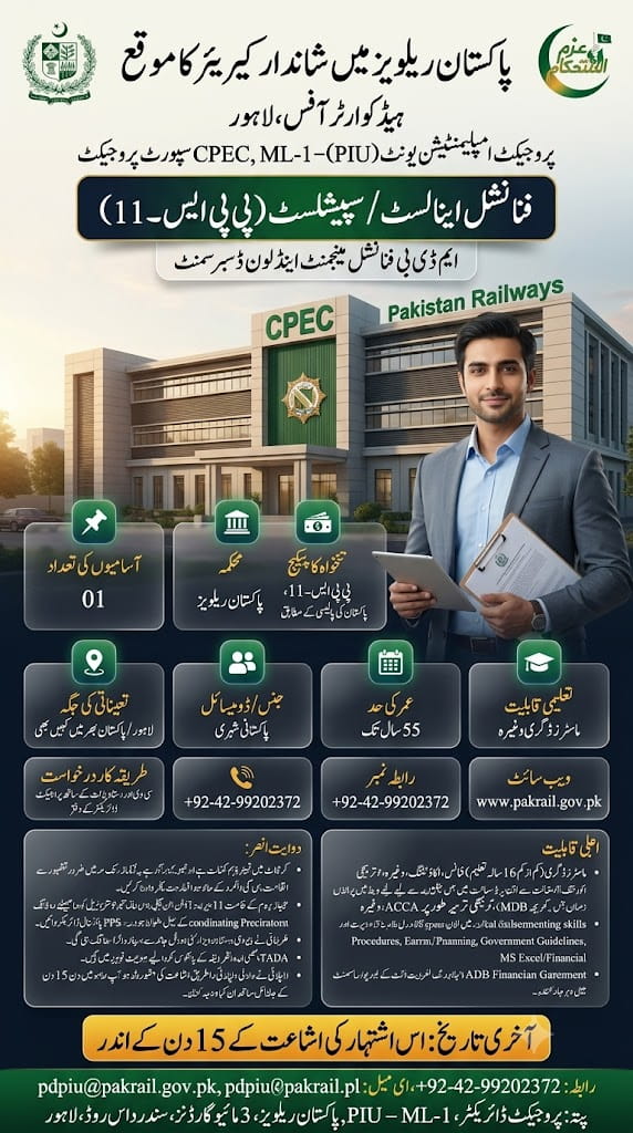 BEST PAKISTAN RAILWAYS HEADQUARTERS OFFICE JOBS 2026