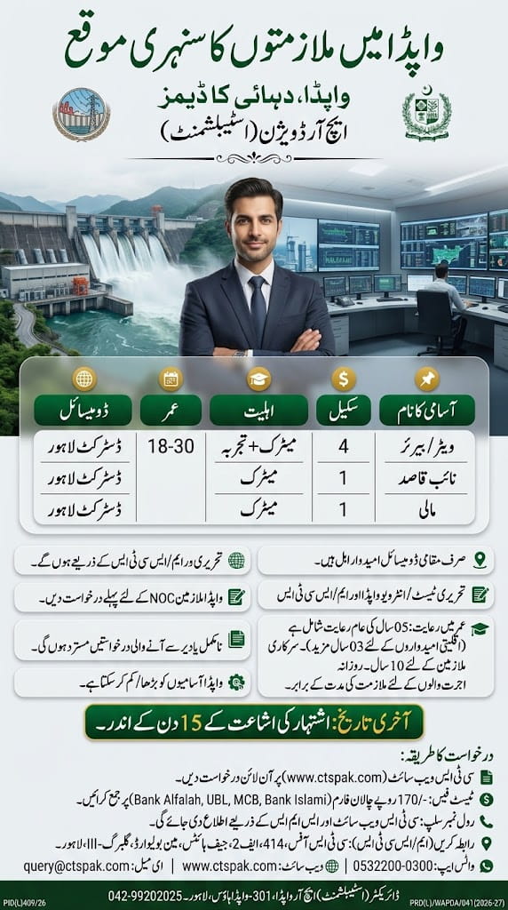 BEST WAPDA JOBS 2026