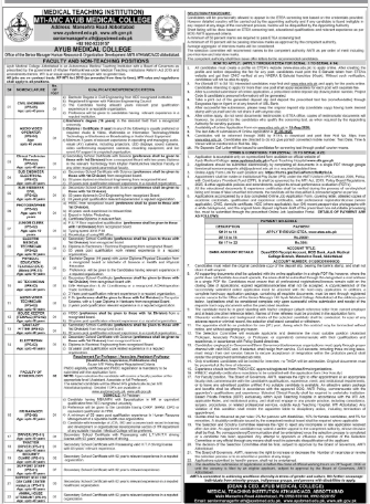 BEST AYUB MEDICAL COLLEGE JOBS 2026