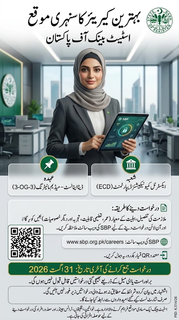 BEST STATE BANK OF PAKISTAN JOBS 2026