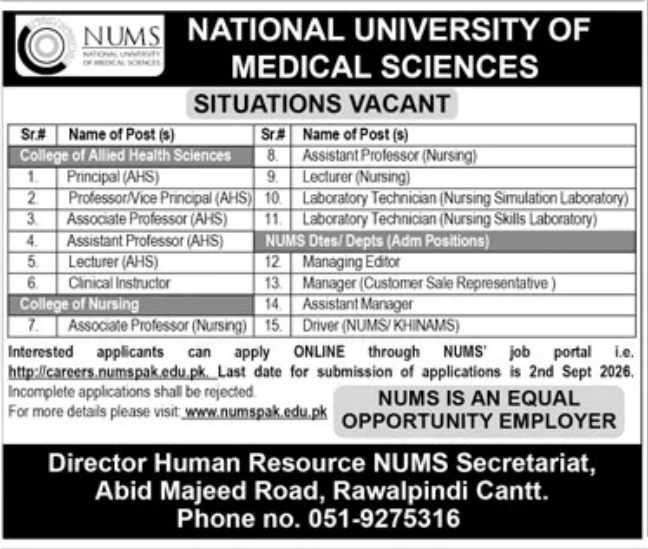 BEST NUMS JOBS 2026