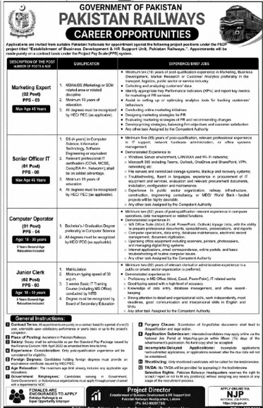 BEST PAKISTAN RAILWAYS JOBS 2026