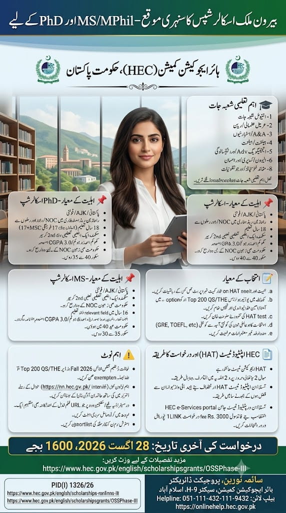 BEST HIGHER EDUCATION COMMISSION OVERSEAS SCHOLARSHIPS 2026
