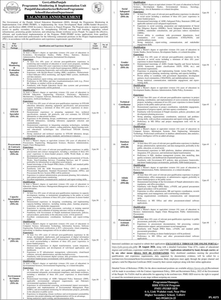 BEST SCHOOL EDUCATION DEPARTMENT JOBS 2026