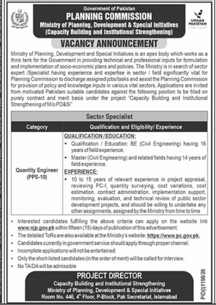 BEST MINISTRY OF PLANNING ,DEVELOPMENT AND SPECIAL INITIATIVES JOBS 2026