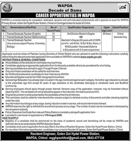 BEST WAPDA JOBS 2026